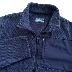 Ben Hogan Performance Men's S Navy Heather Blue Dura Fleece Full Zip Golf Jacket